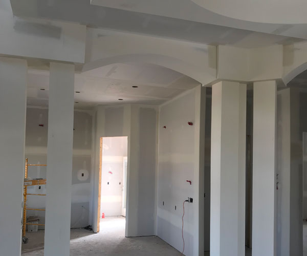 New Drywall Installation in a hallway